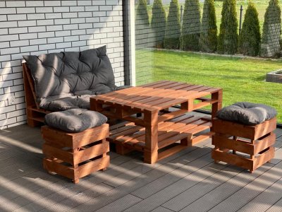Zestaw mebli ogrodowych SpaletEco teak